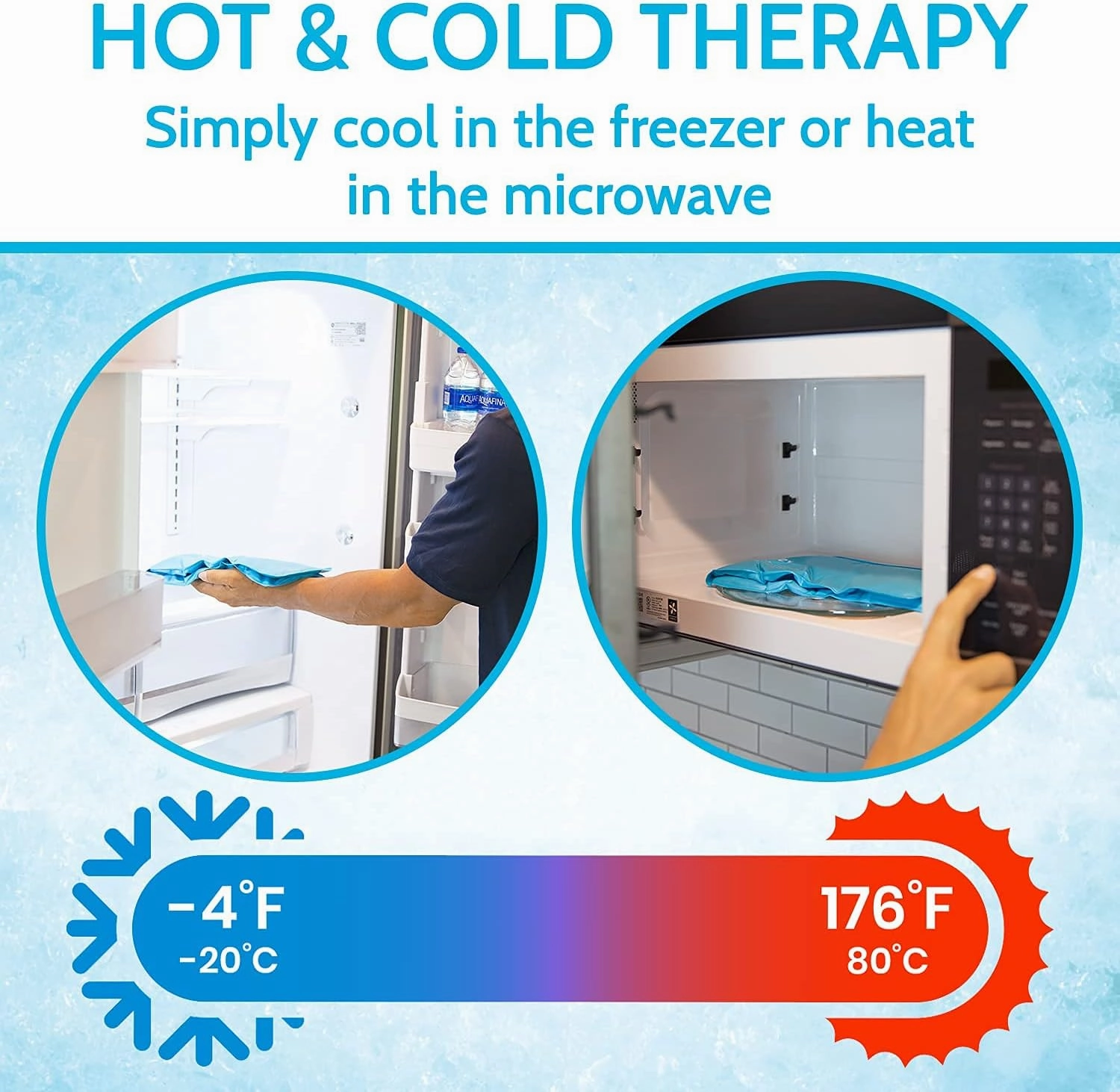 Arctic Flex Neck Ice Pack (2 Pack) Cold Compress Shoulder Therapy Wrap - Cool Reusable Medical Freezer Gel Pad for Swelling, Injuries, Headache, Cooler (Large)