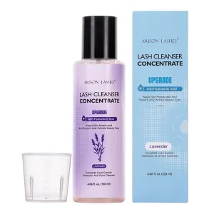 ARISON LASHES Eyelash Shampoo Concentrate (120ml) - Large Capacity Professional Cleanser for Lash Extensions (Makes 24 Bottles of 60ml) - Lavender Scent