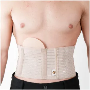 Armor Adult Flexible Umbilical Hernia Support Belt for Relief of Abdominal Pain and Pressure, Stretchy Elastic Tummy Control Comfort, Tan Color, Size Small for Men and Women