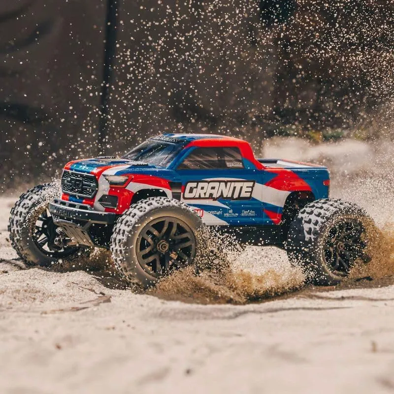 ARRMA Granite GROM MEGA 380 Brushed 4X4 4WD Monster Truck RTR with Battery & Charger - Remote Control Car, RC Cars 1/18 Scale Toys for Adult (Blue)