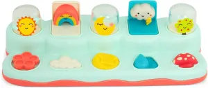 B. toys- Pop-Up Buddies- Cause and Effect Play – Learning Toys for Babies – Interactive Toy with Sun, Rainbow, Star – 18 Months  