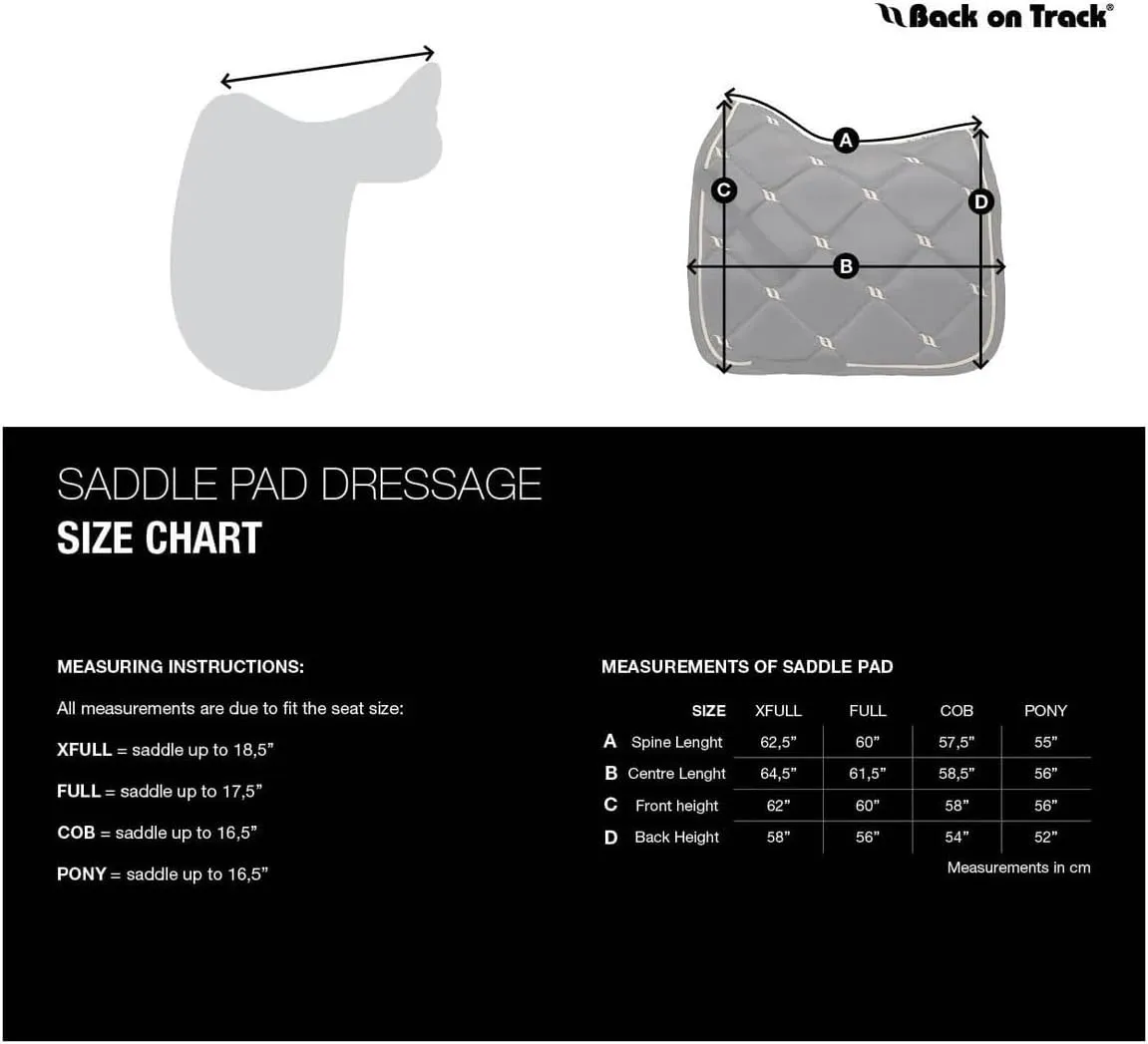Back on Track Dressage Saddle Pad No1 Full White