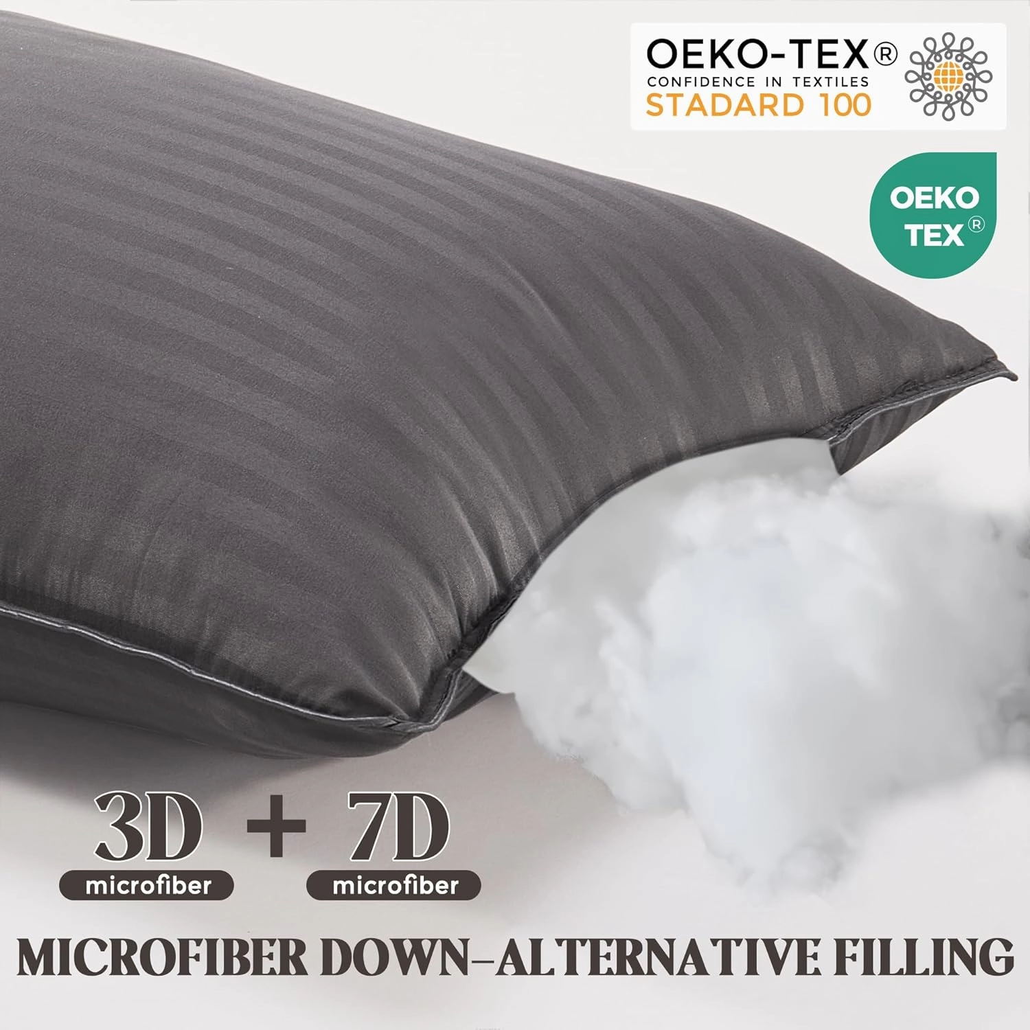 Bafode Bed Pillow, Pillows King Size Set of 2, Hotel Pillows for Bed, Soft Down Alternative Pillow for Side Sleepers, Back or Stomach Sleepers