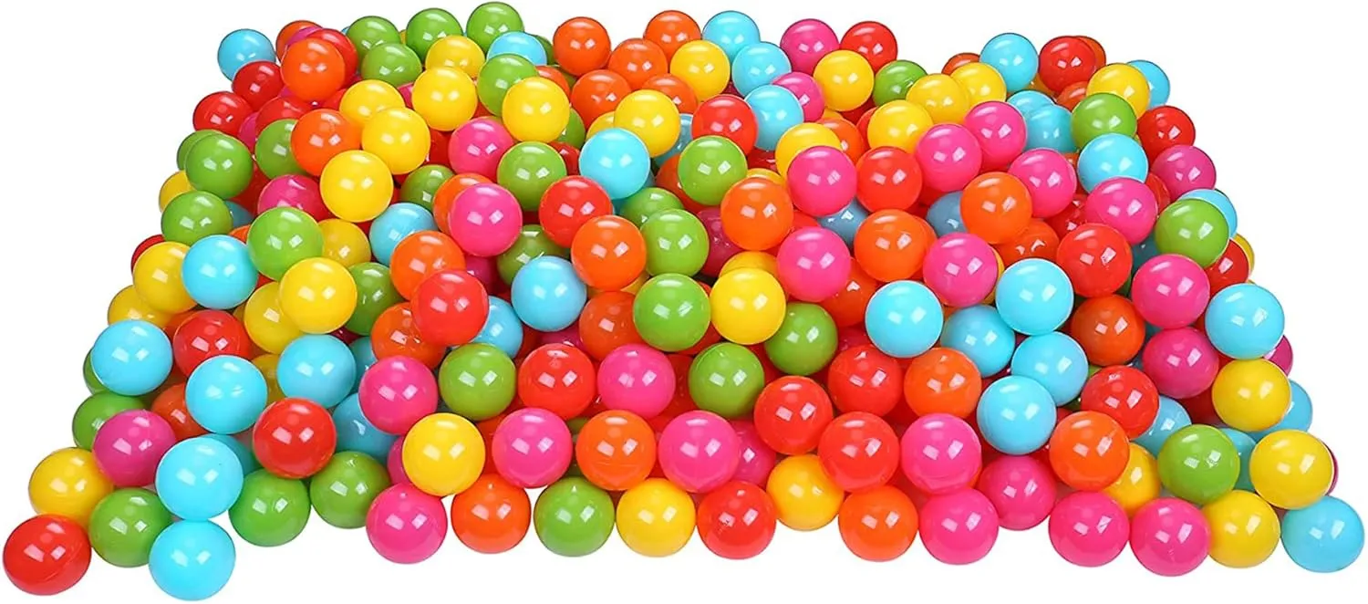 BalanceFrom Play Pit Balls, Kids Plastic Toy Balls for Playpen, Bounce House, or Pool