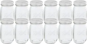 Ball Glass Mini Storage Jars with Lids, Used for Storage, Crafting, Home Decor, Party Favors, Quarter Pint Size 4 Ounce (Pack of 12)