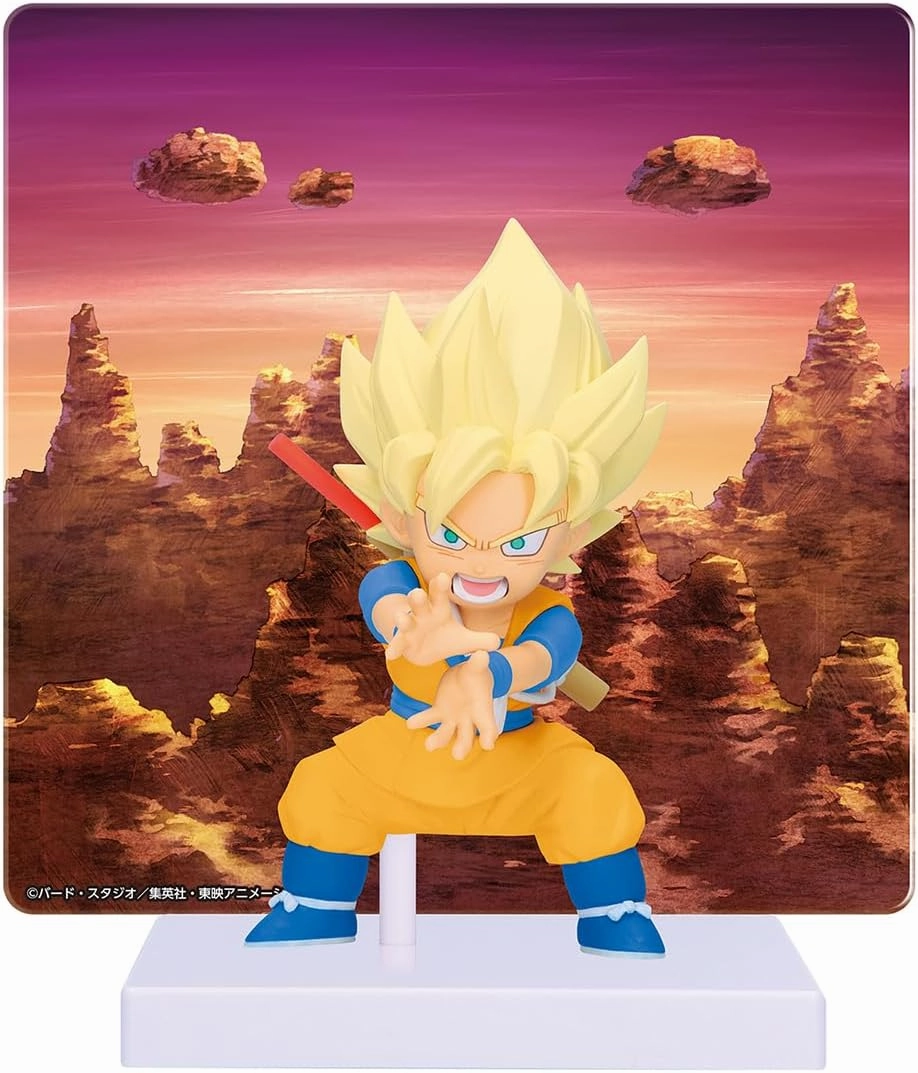 Banpresto - Dragon Ball DAIMA - Super Saiyan Son Goku with Panel (mini) Figure