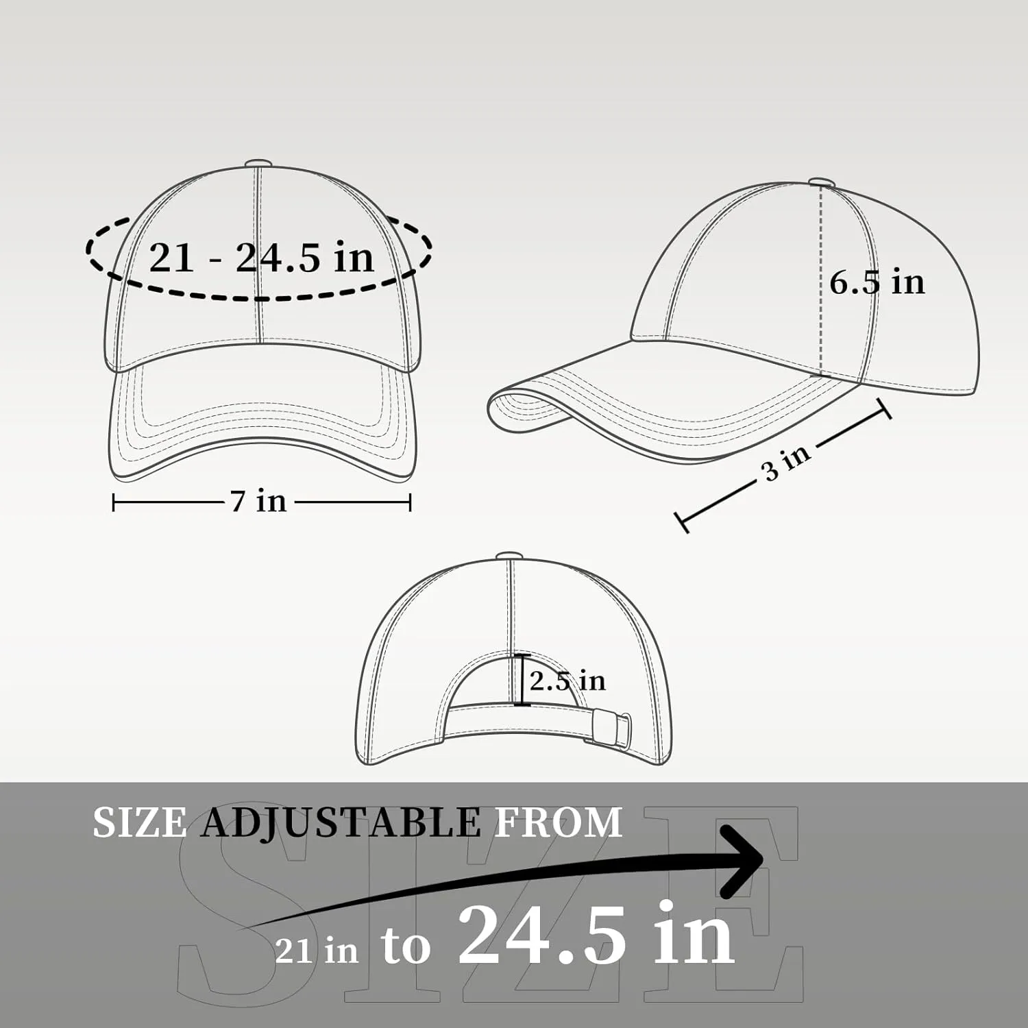 Baseball Cap Hat Men Women Baseball Cap Adjustable Plain Hat One Size All Seasons Running Fishing Outdoor Activities