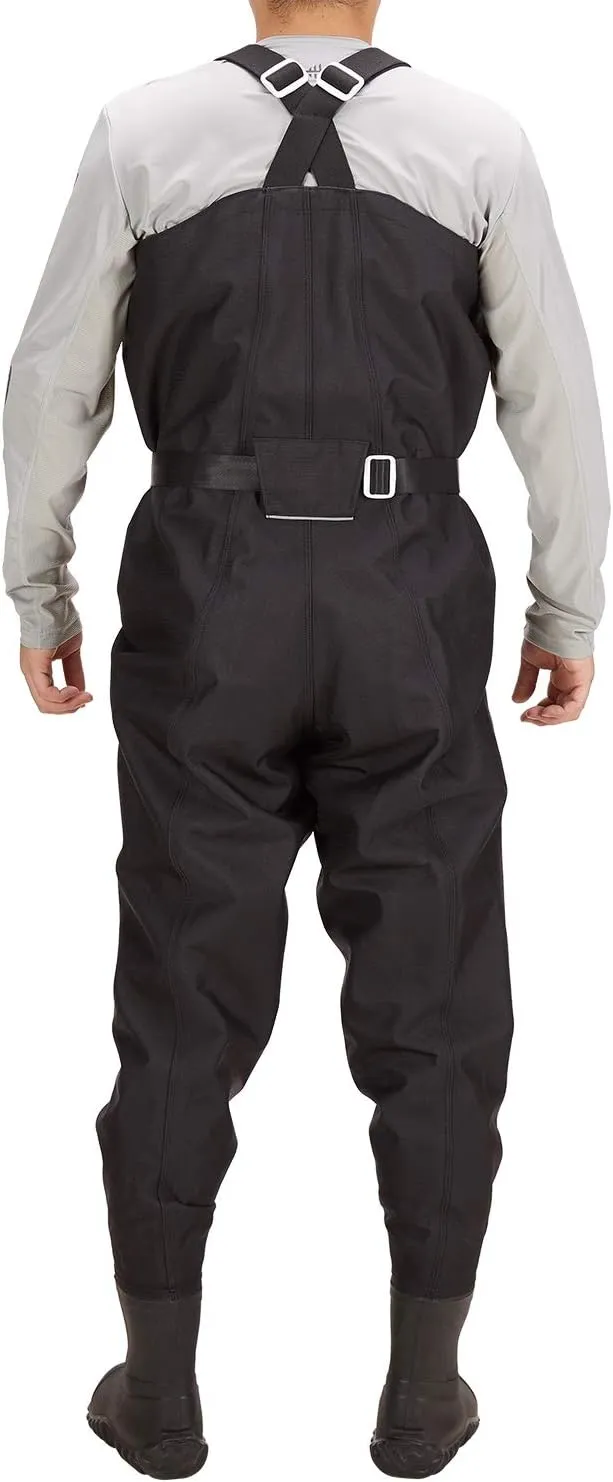 BASSDASH 3D Boot Foot Game Wader Ultra High Strength Black Plaid Nylon PVC Fishing Hunting Chest Waders for Men