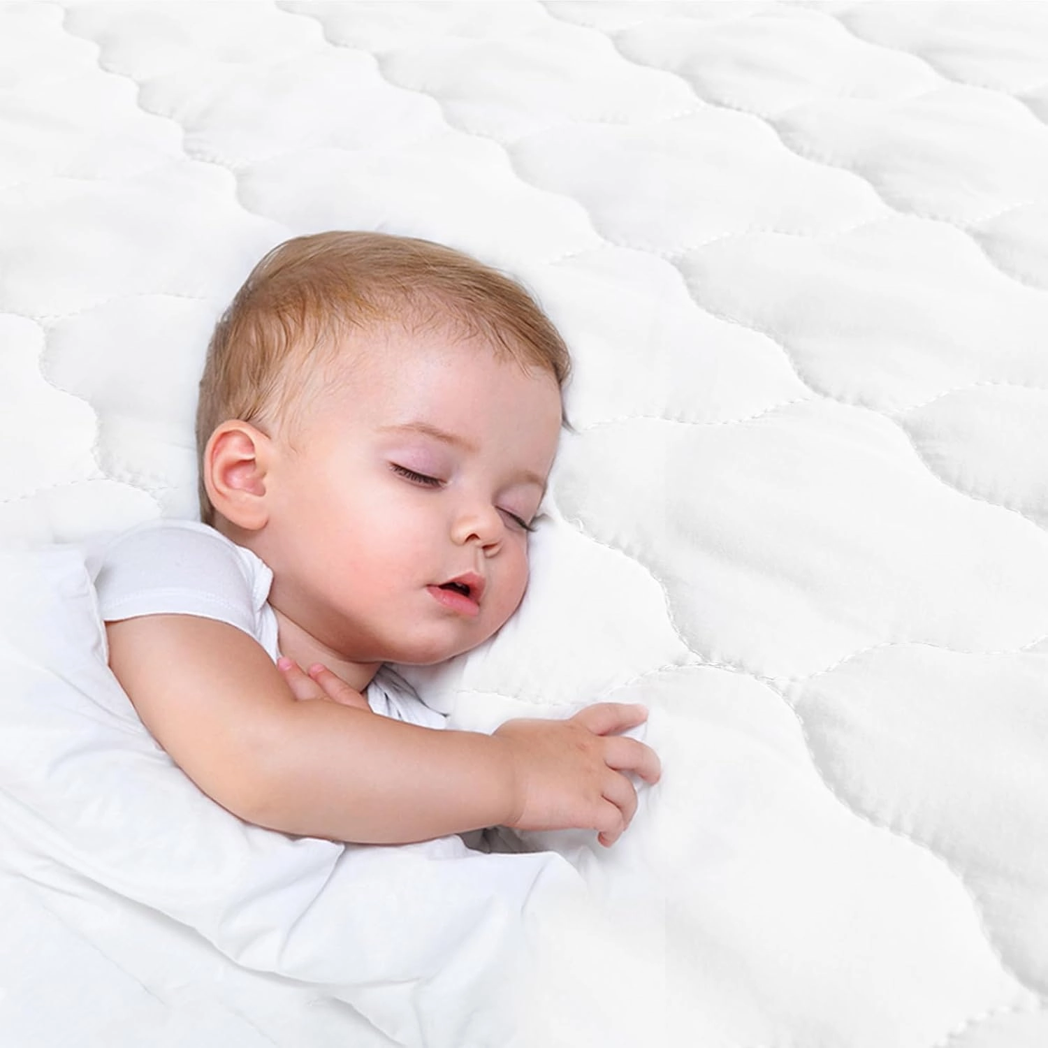 Bassinet Mattress Pad Cover, Fits 19” x 27” Graco My View 4 in 1 Bassinet, 2 Pack, Ultra Soft Waterproof Breathable, White and Grey