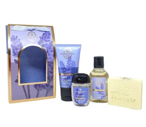 Bath & Body Works Aromatherapy Lavender   Vanilla Sleep Mini Gift Bag Set - Body Cream - Body Wash   Foam Bath and Hand Gel - with a Natural Oats Sample Soap - Travel Size