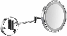 Bathroom Shaving Wall Mounted 8 Inch USB Charge Makeup 3X Magnification Single Side Round Vanity(#1)