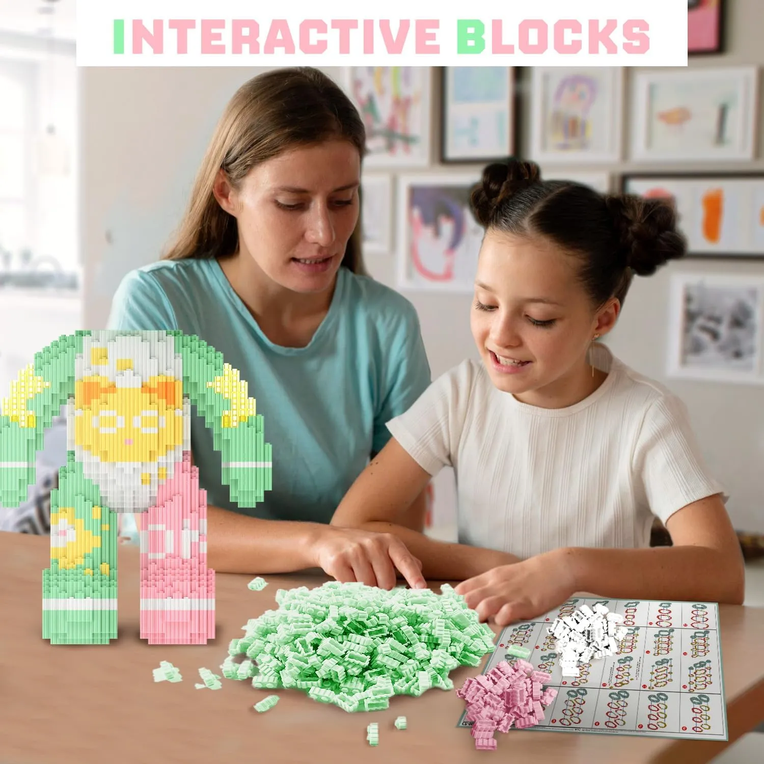 Bear Building Blocks (4500PCS) | 700% Bear Display Model | Micro 3D Animal Building Blocks | Fluorescence Design for Adults & Kids | Idea for Home & Office Decor |3D Instruction