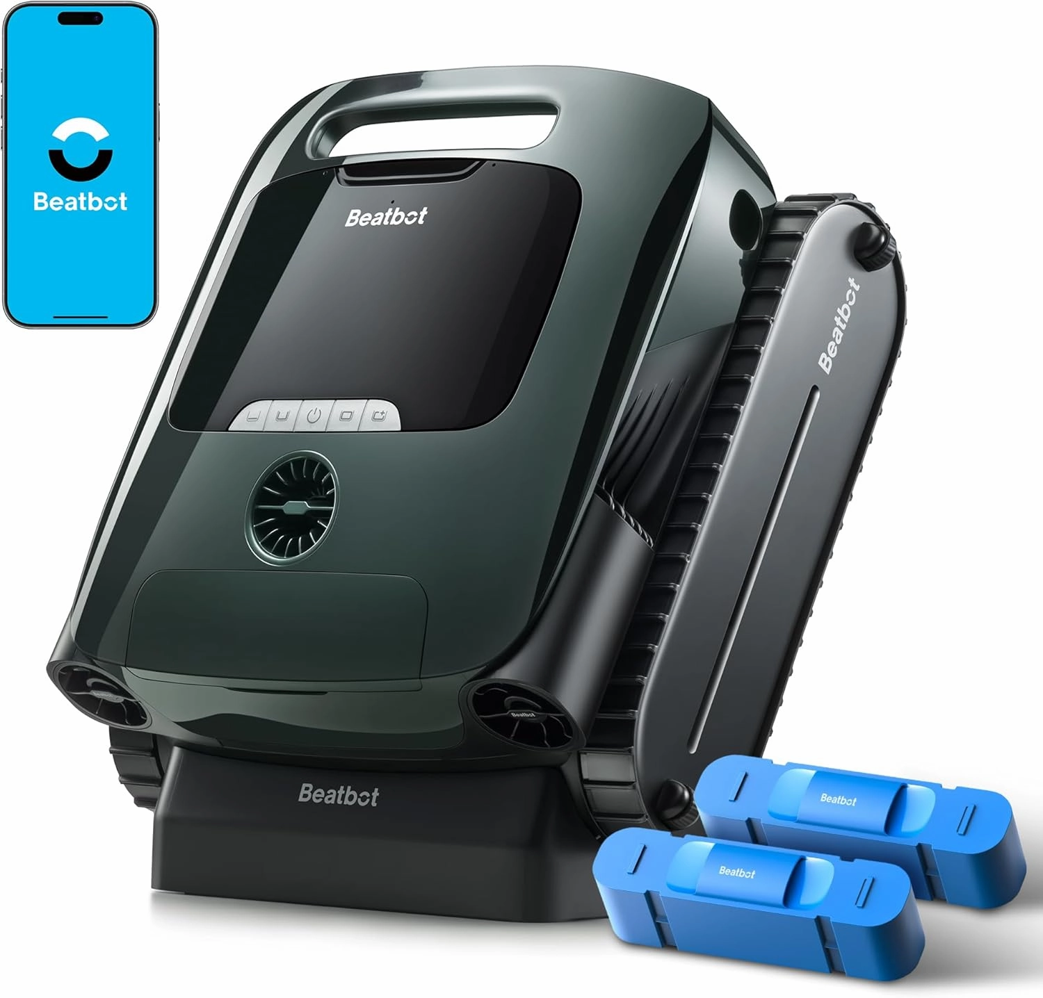 Beatbot AquaSense 2 Pro Pool Vacuum Robot with Clarifying Agent Kit-Unmatched 5-in-1 Cleaning, Skims Water Surface with Remote Navigation, Surface Parking, Clarifies Water, for Pools up to 3,875 Sq.ft