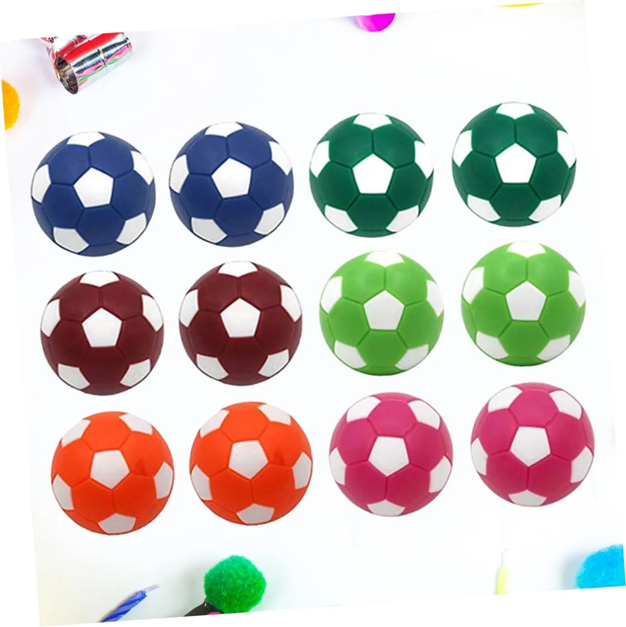 BESPORTBLE 24 Pcs Table Footballs Desktop Accessories Mini Foosball Table Chidrens Toys Table Soccer Ball Foosball