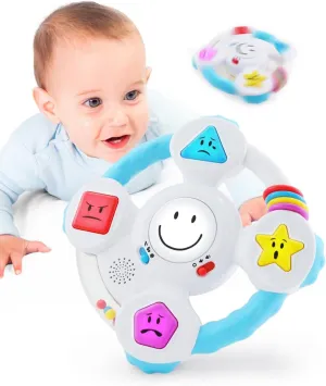 BEST LEARNING My Spin & Learn Steering Wheel - Interactive Educational Toys for 6 to 36 Months Old Babies & Toddlers - Learn Colors, Shapes, Feelings & Music - Birthday Gifts for Children