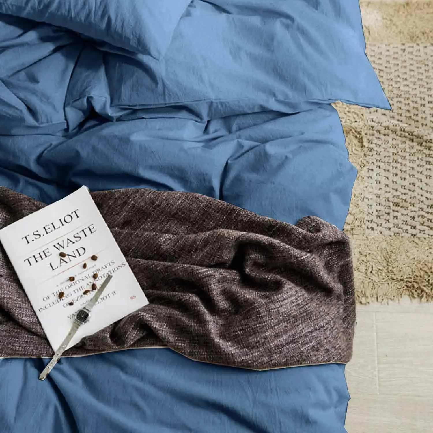 Blue Comforter Full Size, 3 Piece Soft Modern Bedding Set & Collections, Lightweight All Season Bed Quilt Blanket with 2 Pillow Shams for Teen Boys Men …