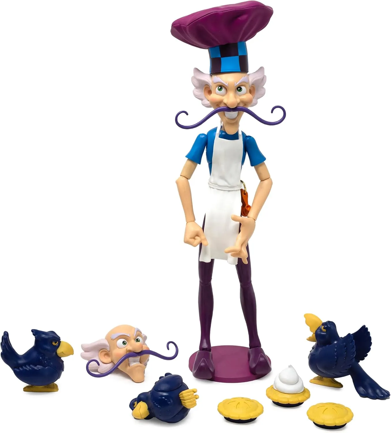 Boss Fight Studio Strawberry Shortcake Premium CollectiblePurple Pie Man Action Figure – Highly Articulated Fruity Scented Figurine with Accessories, Interchangeable Parts, and Stand – 1:12
