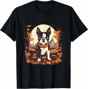 Boston Terrier Halloween Costume Dog Puppy Men Women Kids T-Shirt