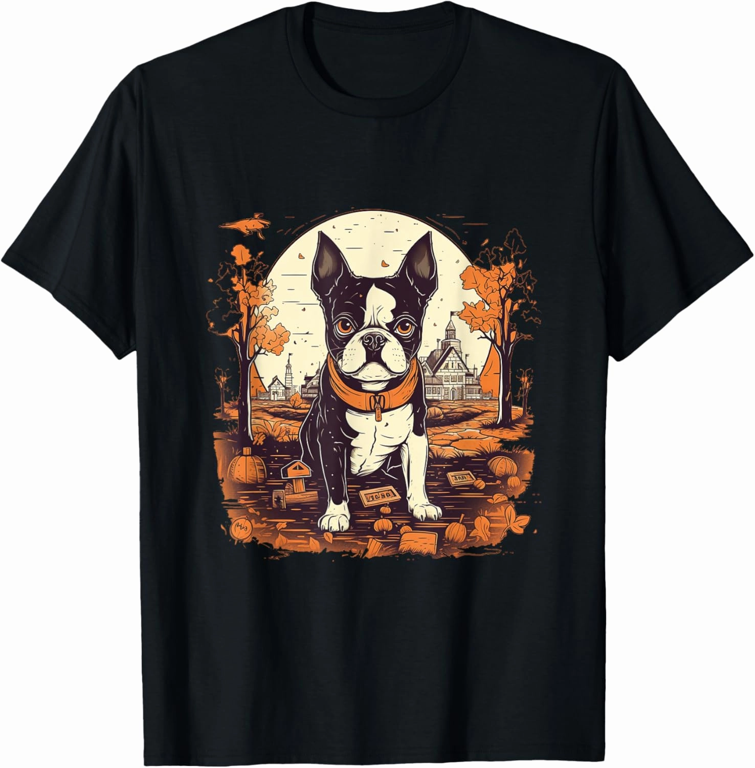 Boston Terrier Halloween Costume Dog Puppy Men Women Kids T-Shirt