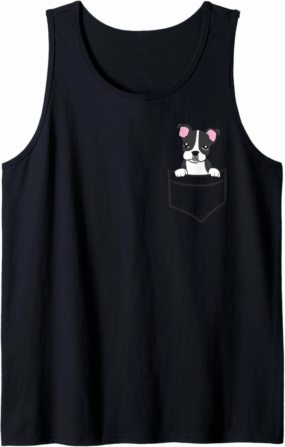 Boston Terrier In The Pocket Cute Pocket Boston Terrier Tank Top