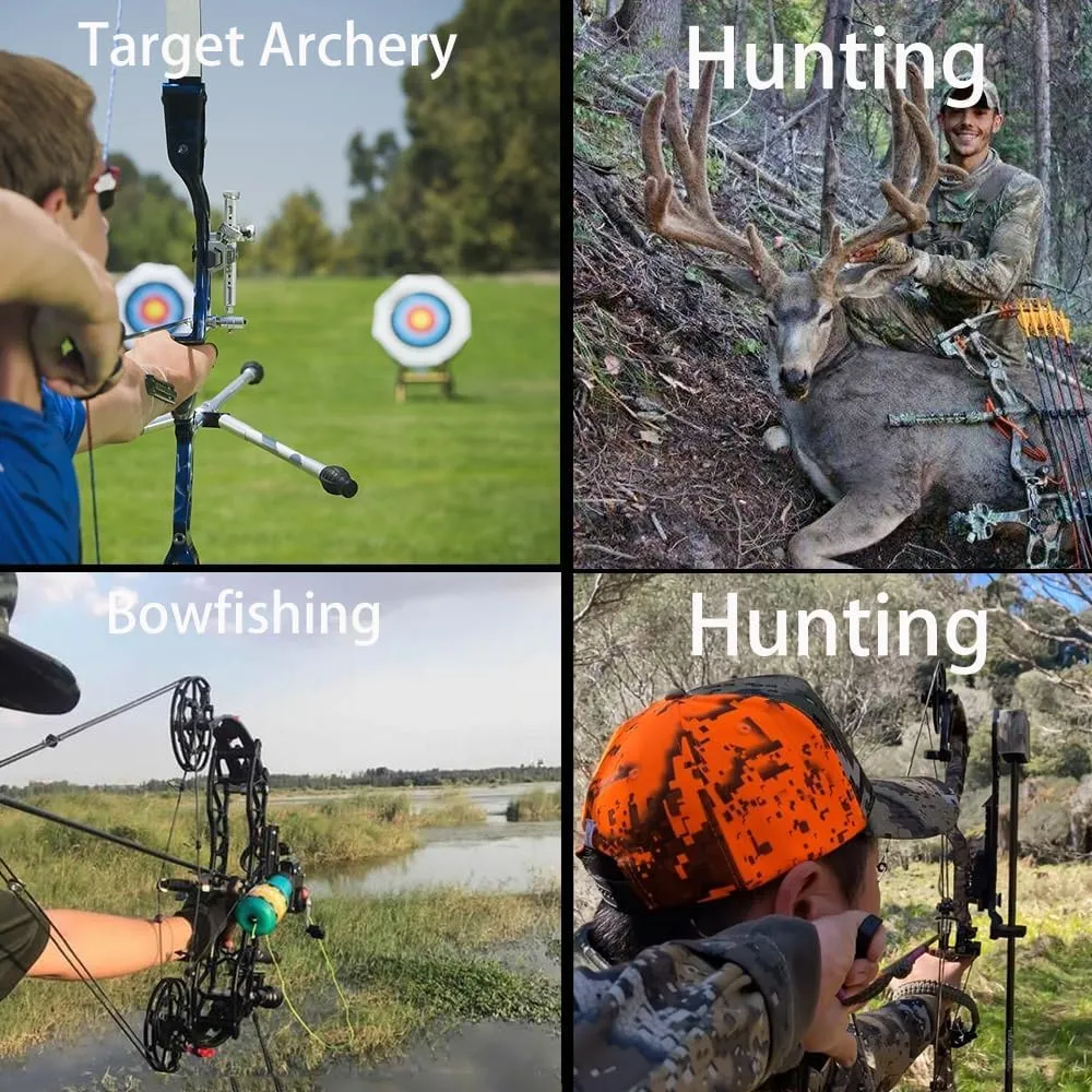 Bowfishing Compound Bow Kit with Reel and Arrows - Complete Right/Left Handed Bow Fishing Kit - 20-70 LBS Draw Weight for Hunting and Fishing