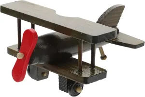 Boy Girl Wooden Helicopter Toy Vintage Wood Plane Model for Boy Girl Decorative Home Accent Premium Craftsmanship for Young Aviation Enthusiasts