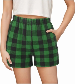 Boys Girls Colorful Plaid Shorts with Pocket Elastic Waist Pull On Shorts Comfort Soft Causal Daily Bottoms