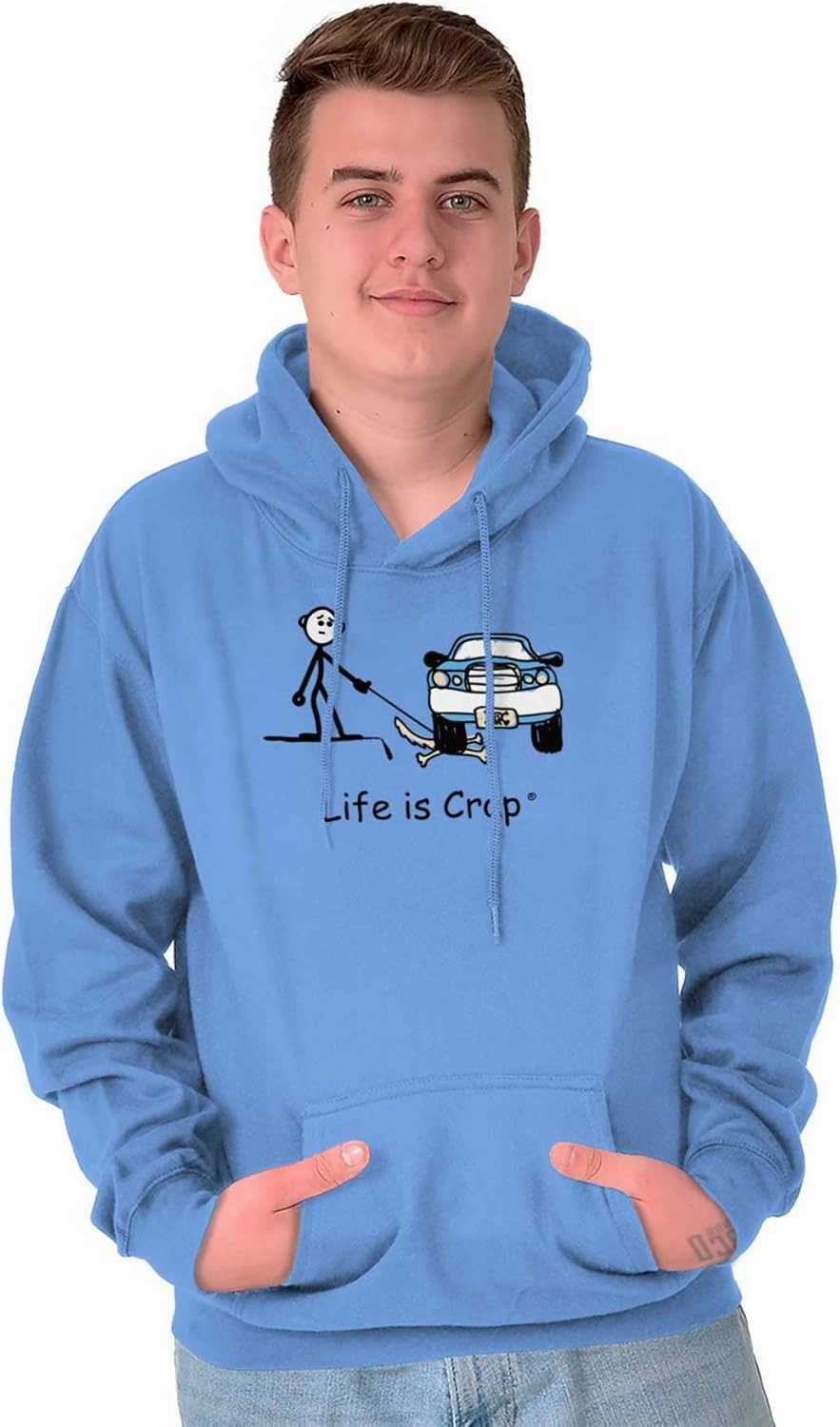 Brisco Brands Parked Car Dog Unlucky Sad Pet Owner Hoodie Sweatshirt Women Men