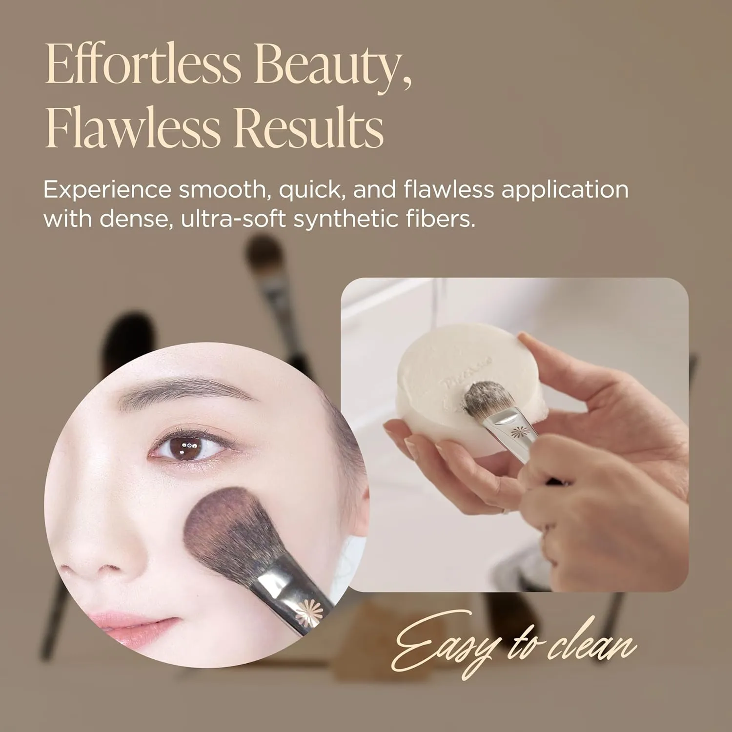 Brush 108 Blusher Brush – Gray Squirrel Hair Blush Brush for Smooth and Radiant Cheek Makeup, Soft and Fluffy Bristles for Long-Lasting Color, Professional Korean Makeup Brush