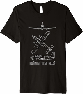 Bréguet 1050 Alizé French ASW Aircraft Blueprints Premium T-Shirt