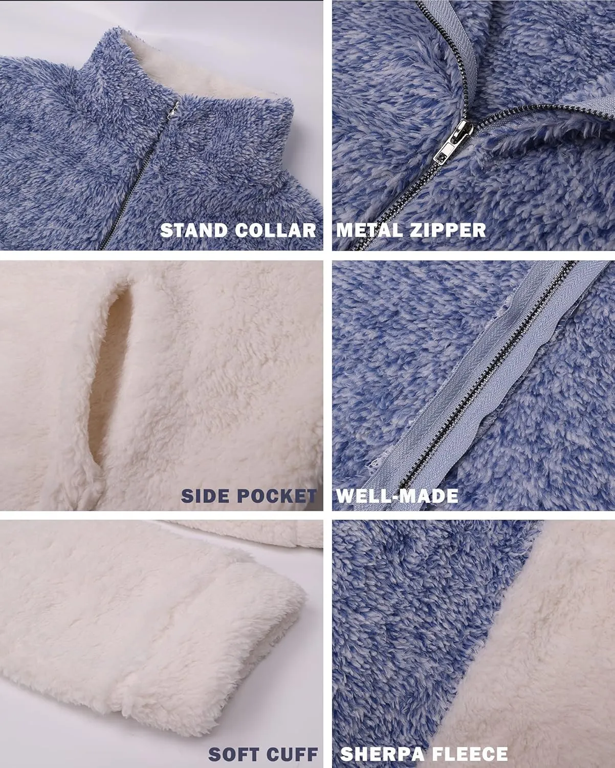 BTFBM Women Sherpa Pullover Quarter Zip Long Sleeve Fluffy Soft Fleece Jackets Sweaters Sweatshirts Hoodies Outwear Coat