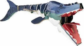 Build Your Own Moving Mosasaurus - Pull Tab Jaw and Fin Action - Eco Friendly Cardboard Craft Kit - Ages 8 