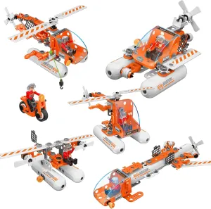 Building Toys for 4 5 6 7 8  Year Old Boy & Girl, 78 PCS Helicopter STEM Toy for Kids, 5 in 1 Learning Toys Educational Construction Blocks Building Set Birthday Gift for Kid