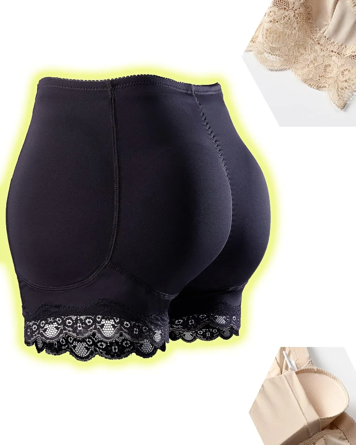Butt Pads for Bigger Butt Enhancer Lifter Hip and Butt Padded Shapewear Hip Pads Padded Underwear Booty Shaper for Women