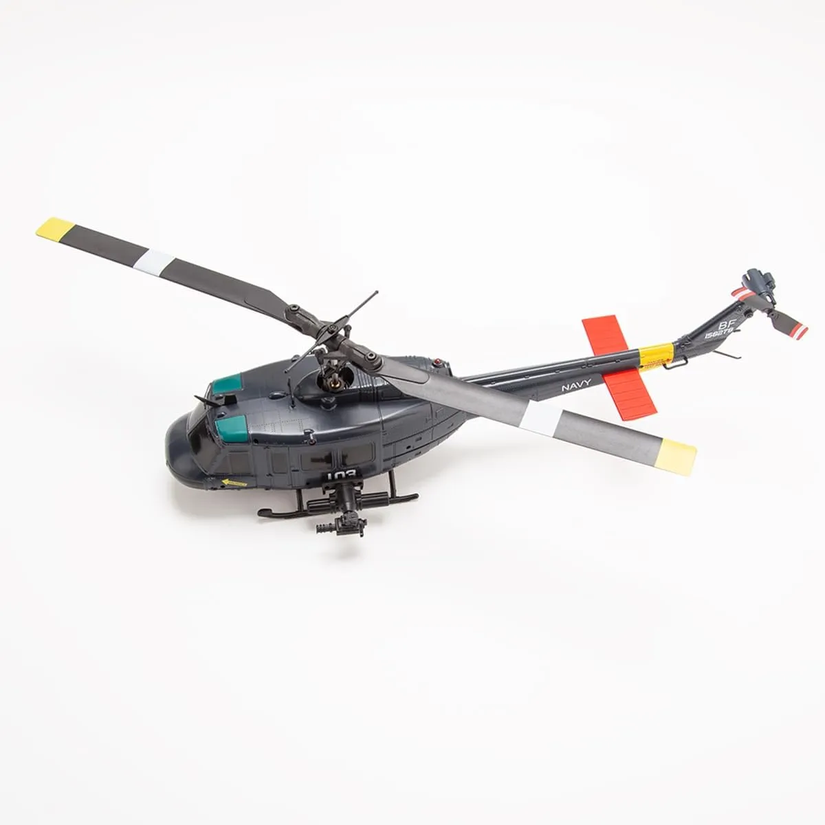 C032 RC Helicopter for Adults 1/48 Scale 2.4G 6CH Remote Control Helicopter Outdoor RC Aircraft Flying Model RTF Version Creative Gifts(Dark Blue,RTF Version Battery*2)