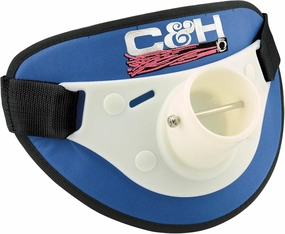 C&H Lures Fighting Belt – Padded Offshore Rod Belt with Adjustable Strap & PVC Gimbal – 12" Wide for Big Game Fishing, Heavy-Duty Rod Support