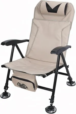 Camping Chair, Outdoor Foldable Fishing Hunting Chair with Storage Bag for Adult Seat with Oxford Cloth Adjustable Height Khaki