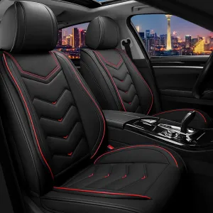 Car Seat Covers for Dodge Durango 2000-2025, Stylish Sport Seat Cover, Premium Nappa Leather Car Seat Cover. Automobile Seat Covers Sets.(Standard 2 Seats/Black)