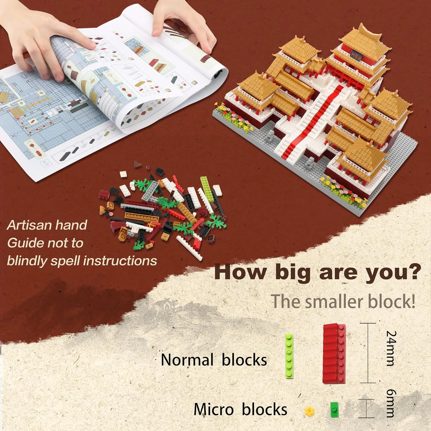 Chinese Architecture Micro Building Blocks Set Epang Palace 3050PCS Creative Toy Building Sets Best Present for Adults and Kids Age 14 