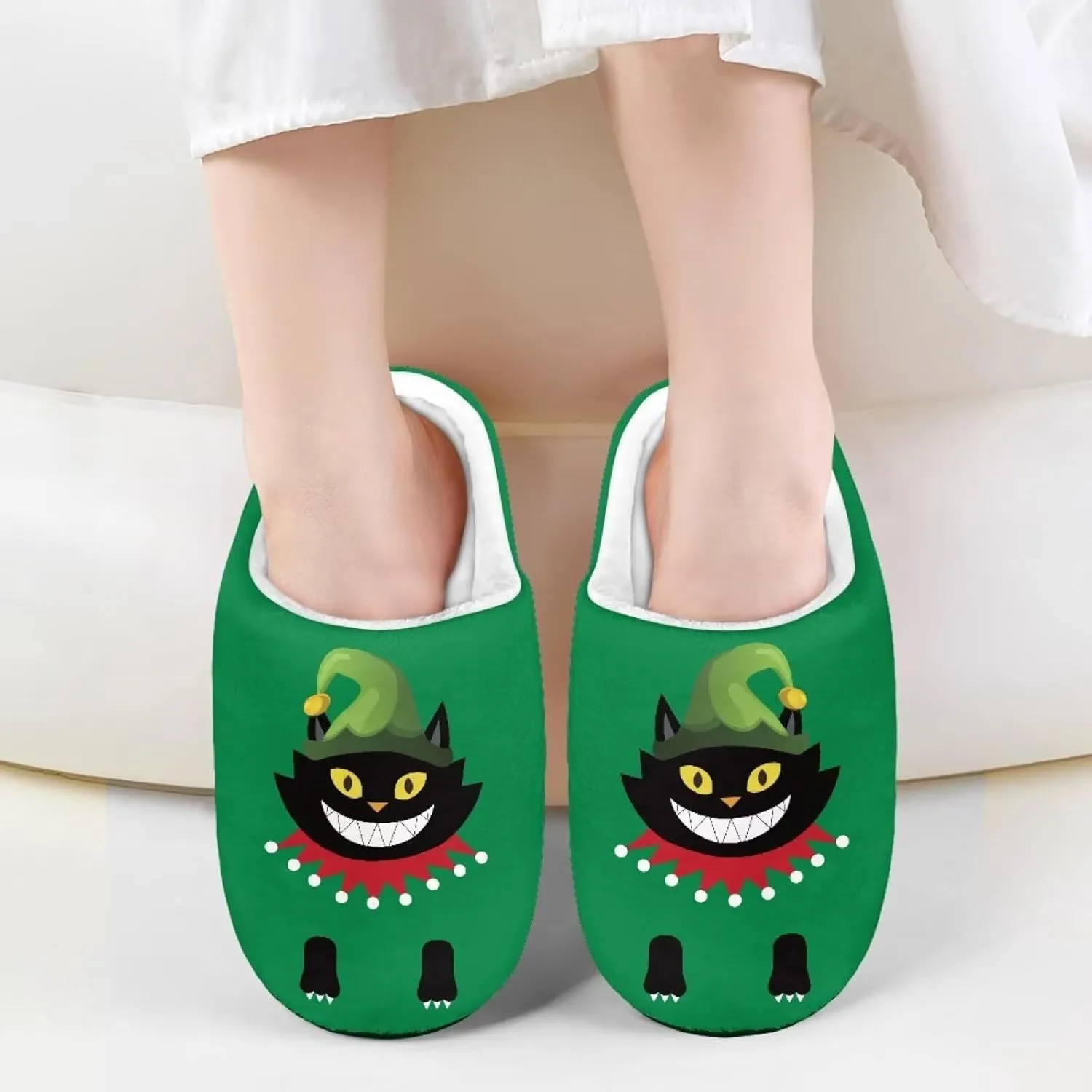 Christmas Slippers Christmas Slippers for Family Non-Slip Home Shoes for Men Woman