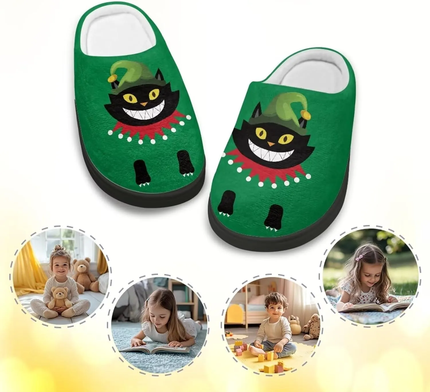 Christmas Slippers Christmas Slippers for Family Non-Slip Home Shoes for Men Woman