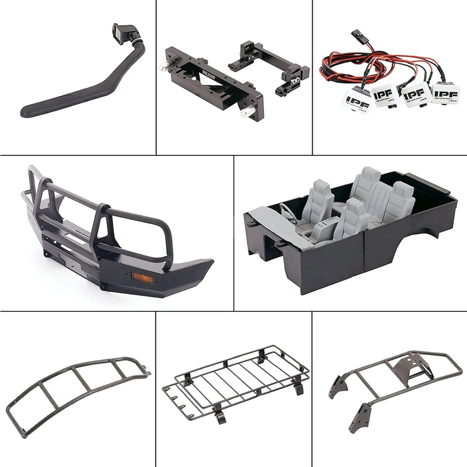 Classic Land Cruiser LC80 Body Shell 313mm 12.3inch Wheelbase for 1/10 RC Car TRX4 SCX10 Upgrade Accessories(Tail Ladder)