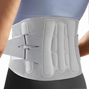 Comfortable Breathable Waist Support Belt-Size L (Belly 37.4-45.3 in), Adjustable with Pressure Strap,4 Steel Stays & Spring,Ideal for Office,Gym,and Driving.