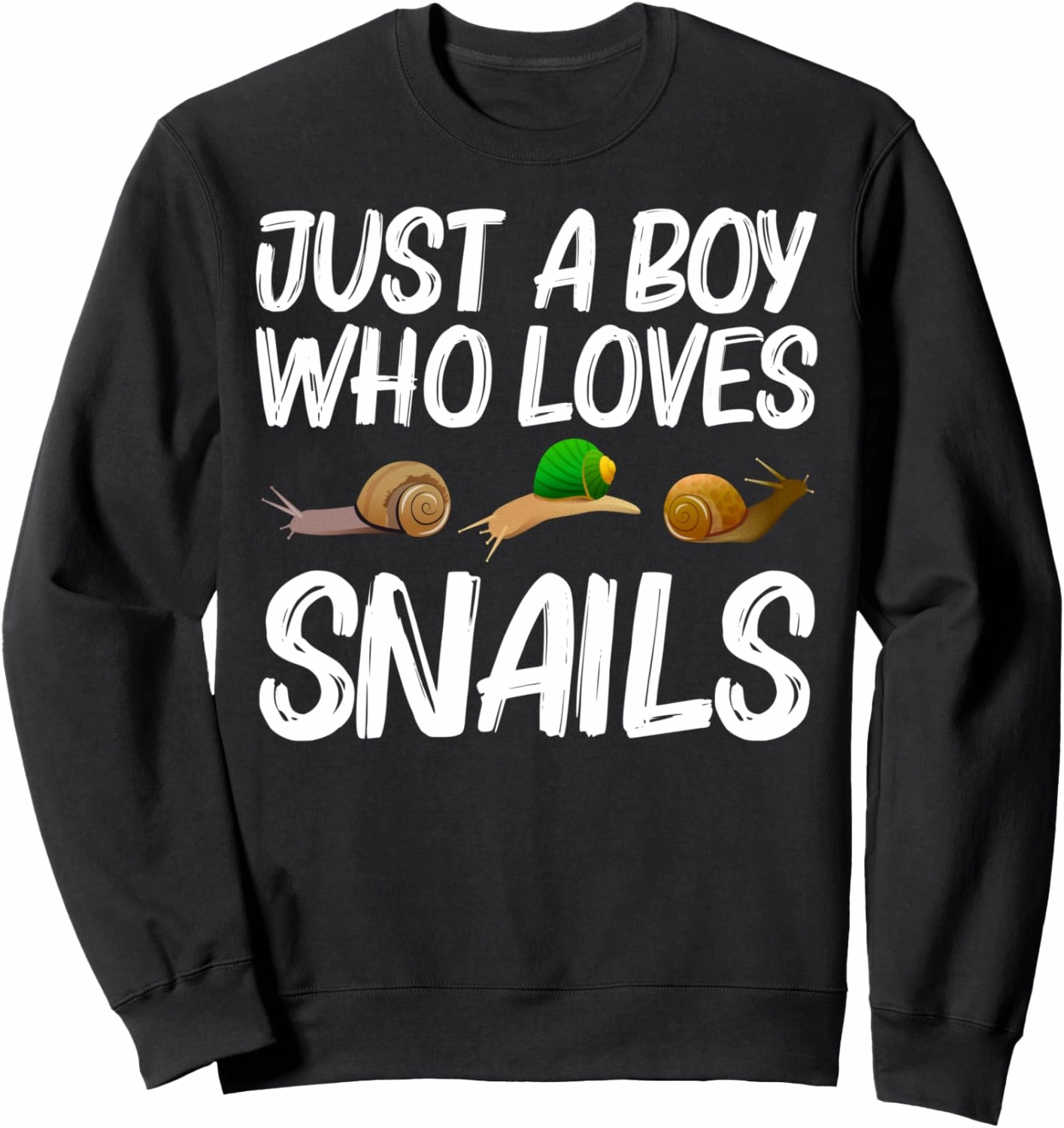 Cool Snail Art For Boys Kids Slug Trumpet Land Garden Animal Sweatshirt
