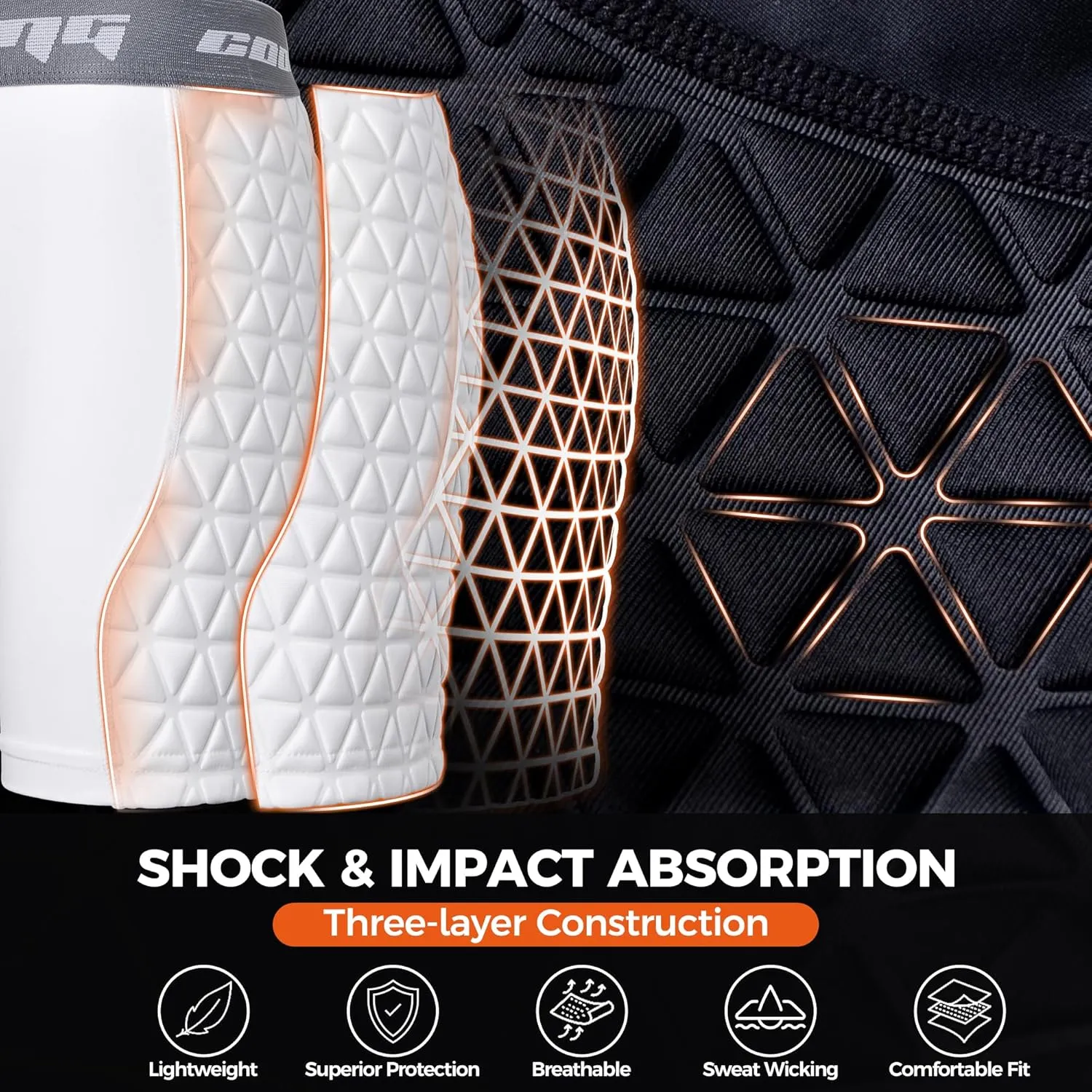 COOLOMG Youth Girls Softball Sliding Shorts Padded Compression Sliders for Baseball Football Lacrosse Cricket