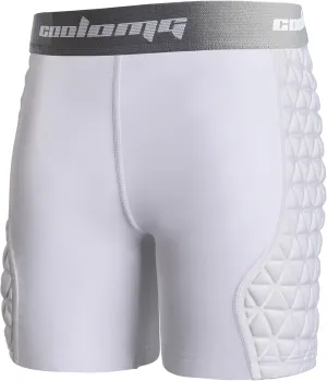 COOLOMG Youth Girls Softball Sliding Shorts Padded Compression Sliders for Baseball Football Lacrosse Cricket