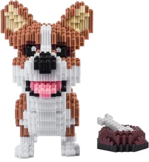 Corgi and Food Mini Bricks Building Kit - A Must-Have 3D Toy Model for Dog Lovers for Adult, Kid Educational Building Particle Building Blocks Toy Kit, Boys Girls Toys and Gifts(4800pcs)