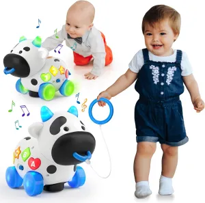 Crawling & Walking Baby Toys 6-12-18 Month, Bilingual Musical Toys for 1 Year Old Old Boy Girl, Developmental Infant Toy for 6 7 8 9 10 12-18 Month, 1st Birthday Gift for 1 Year Old Boy Girl