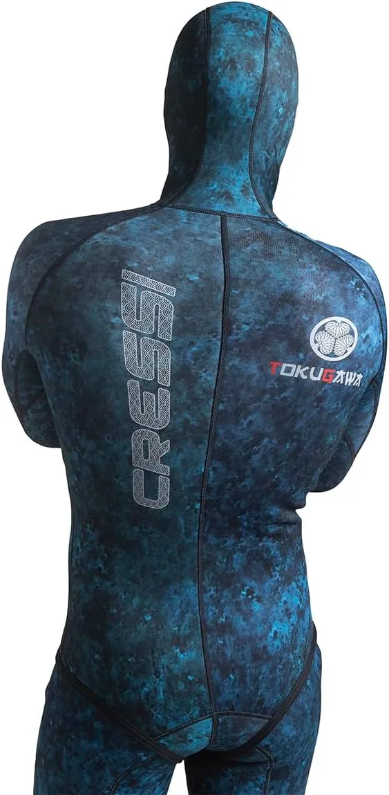 Cressi Spearfishing and Freediving Two-Piece Wetsuit with Loading Chest Pad, Knee Protection, Anatomical Design - Tokugawa: Designed in Italy