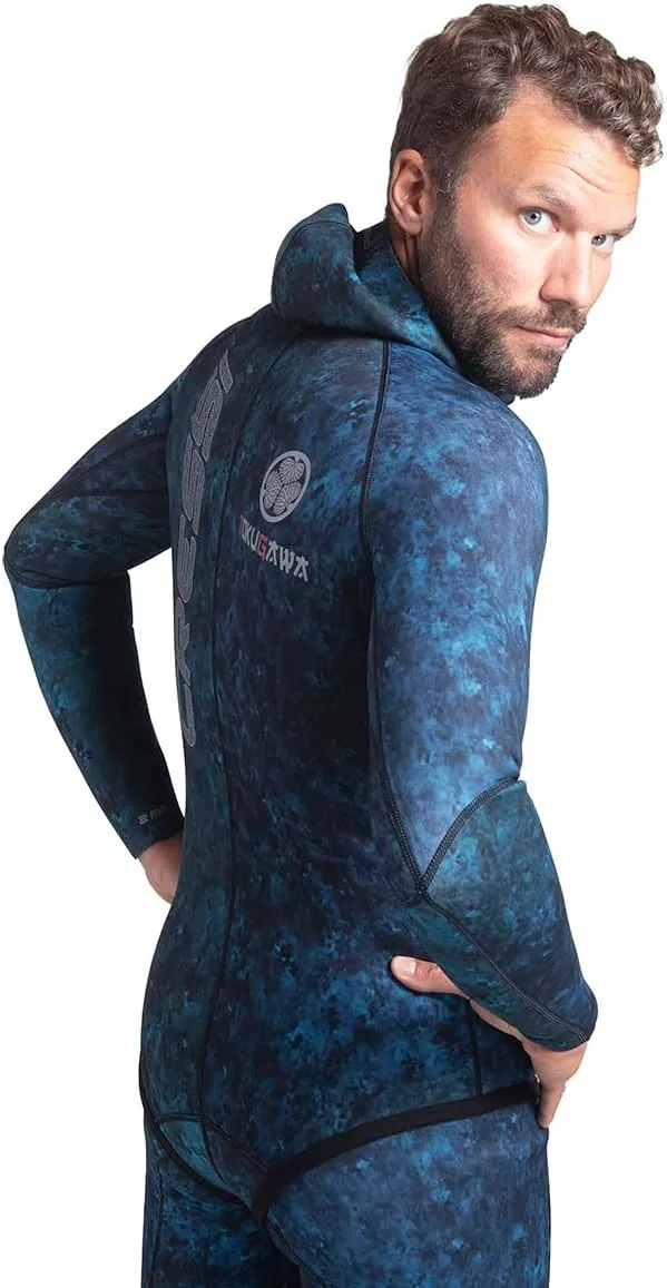 Cressi Spearfishing and Freediving Two-Piece Wetsuit with Loading Chest Pad, Knee Protection, Anatomical Design - Tokugawa: Designed in Italy